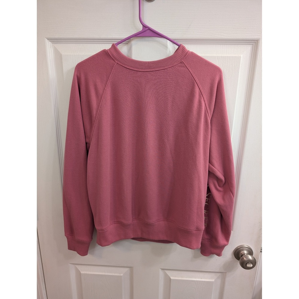 Victoria's Secret Sweatshirt Pink Raglan Sleeve Logo Pullover - Size S